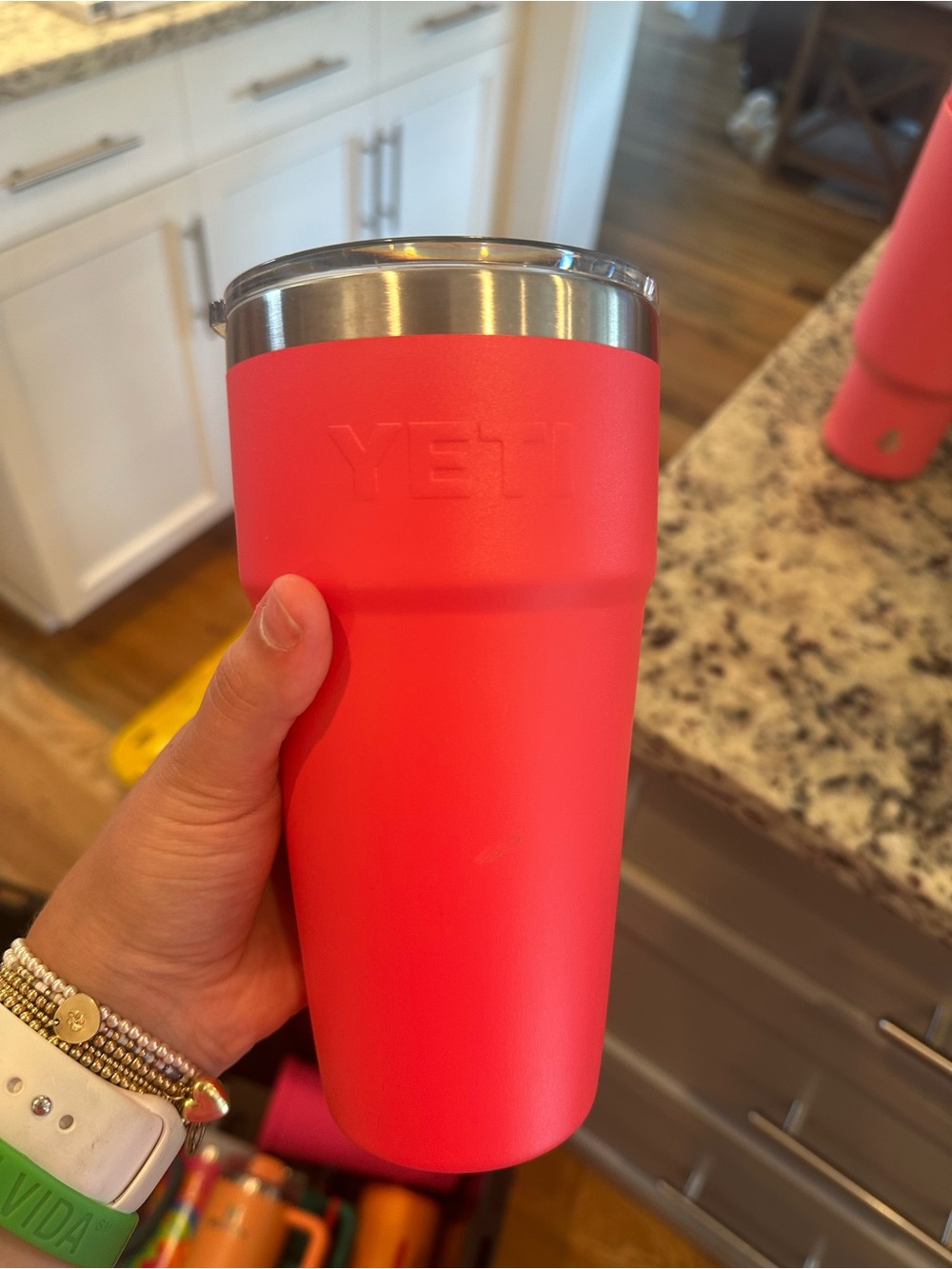 Yeti Insulated Tumbler in Vibrant Coral Pink